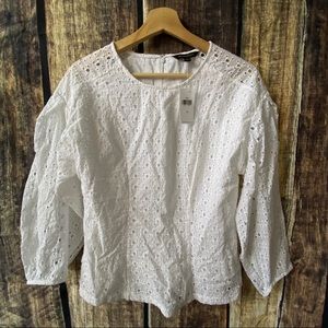 White long sleeve top